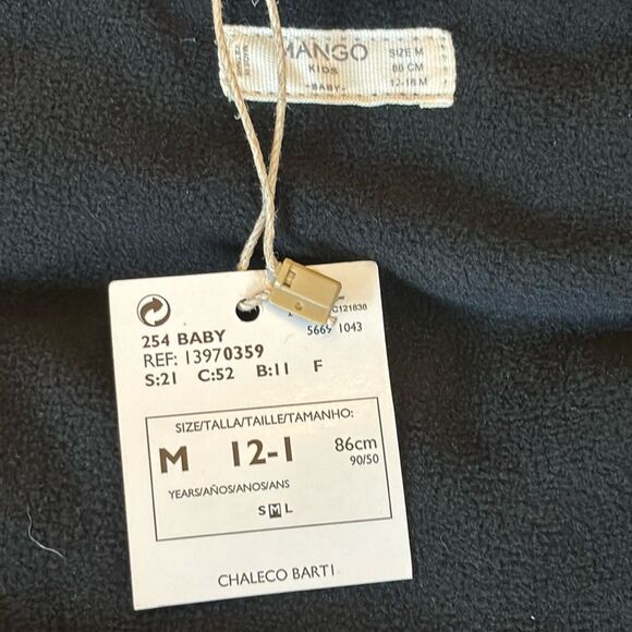 Mango | Royal Blue Infant Boys Hooded Puffer Vest - Picture 7 of 12